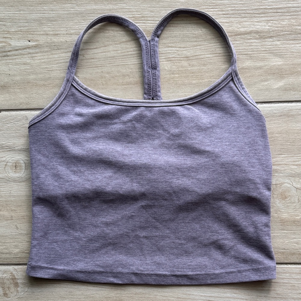 Beyond Yoga Racer Back SpaceDye Cropped Tank Top with Built-in Sports Bra XS